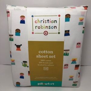 Christian Robinson x Target 4pc Full Size 100% Cotton Sheet Set 220 Thread Count